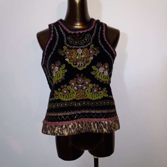 Antique Vintage Beaded Hungarian Vest, textile, garment, cultural art - Picture 2 of 16